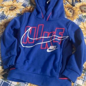 Nike Kids Royal Blue Hoodie with Red Accents